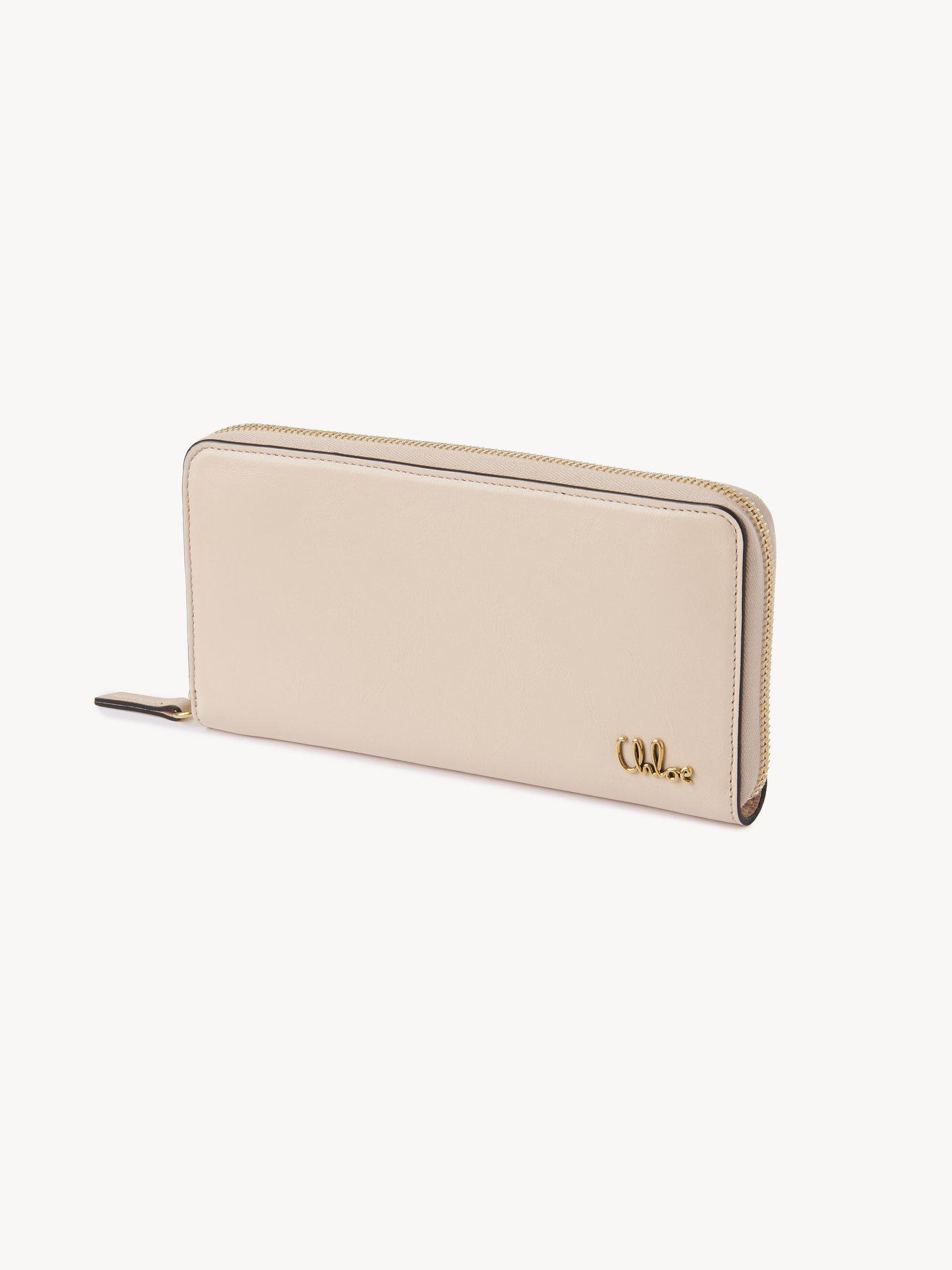 Chloé Iconic zipped long wallet in shiny leather Product Image