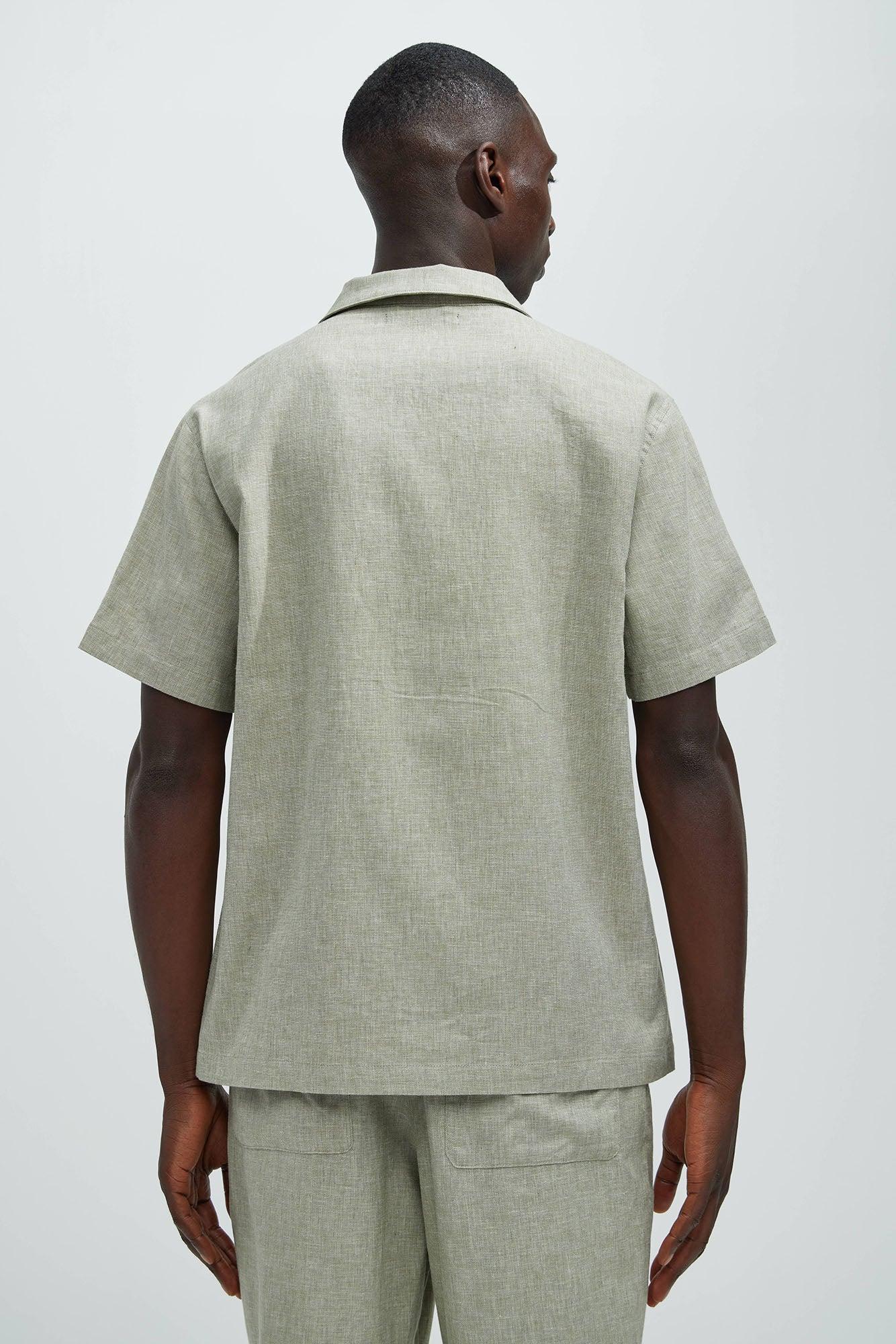 Bahamas Linen Shirt - Green Product Image