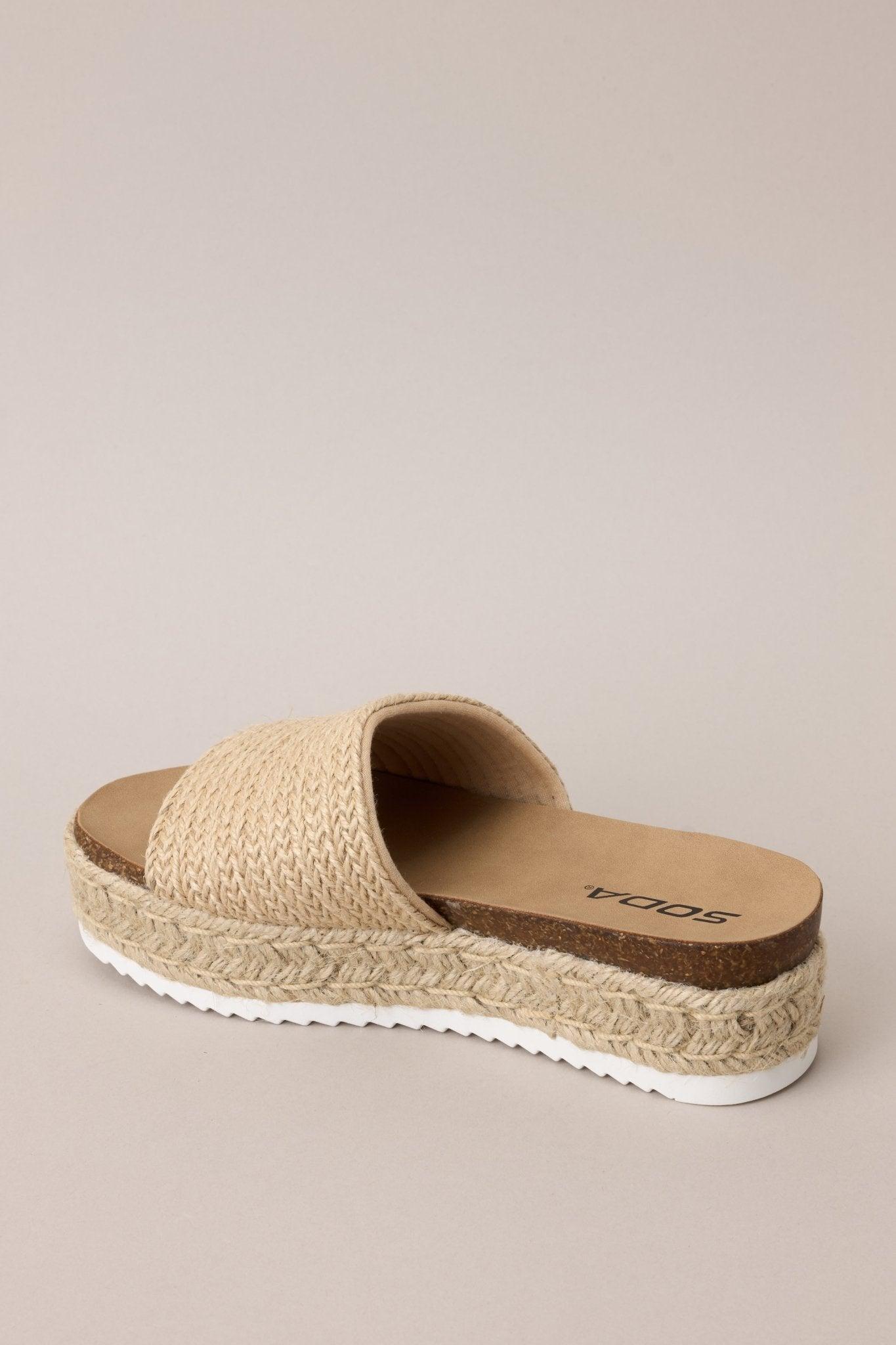 Coastal Serenity Natural Espadrille Platform Sandals Product Image
