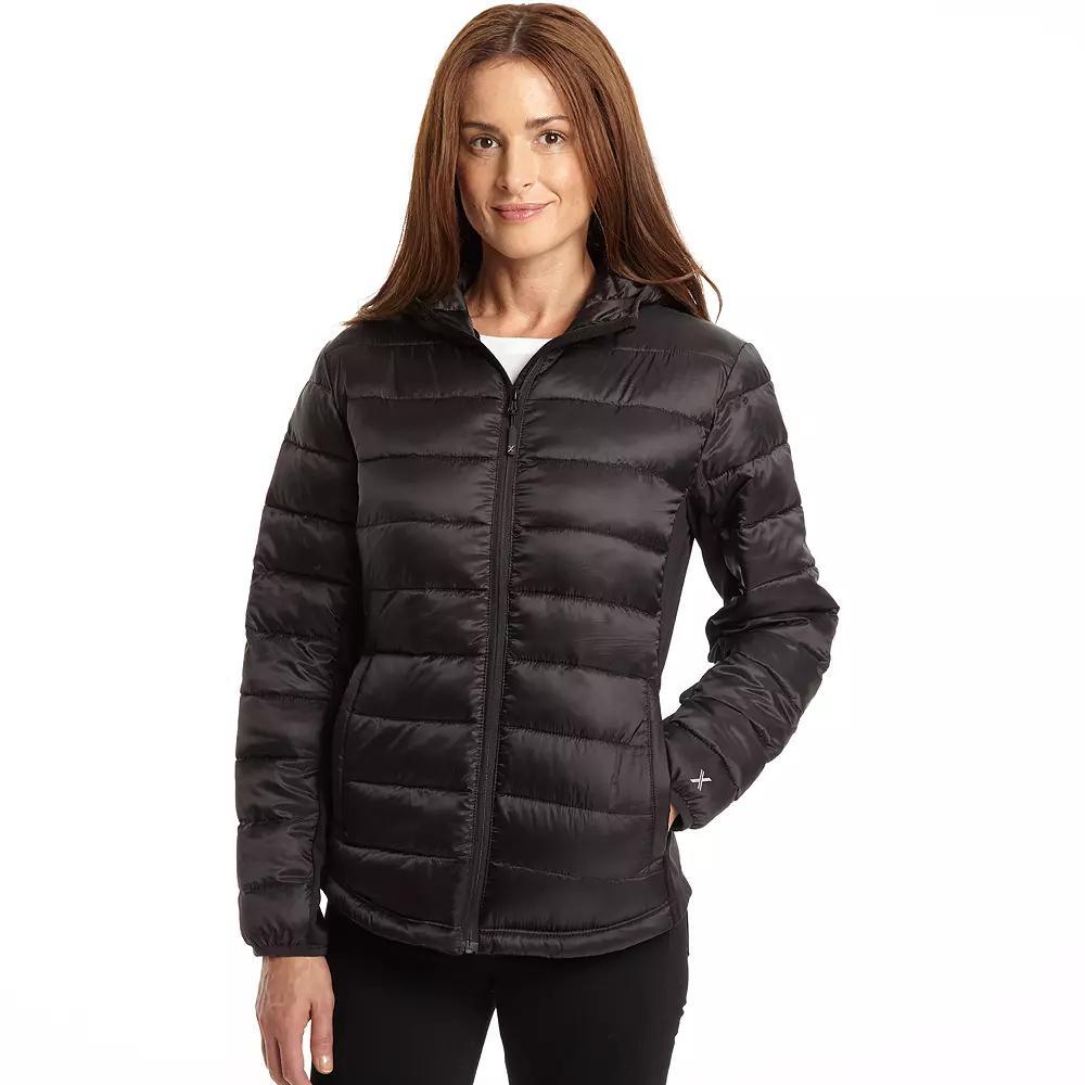 Plus Size Excelled Hybrid Hooded Puffer Jacket, Women's, Size: 3XL, Black Product Image