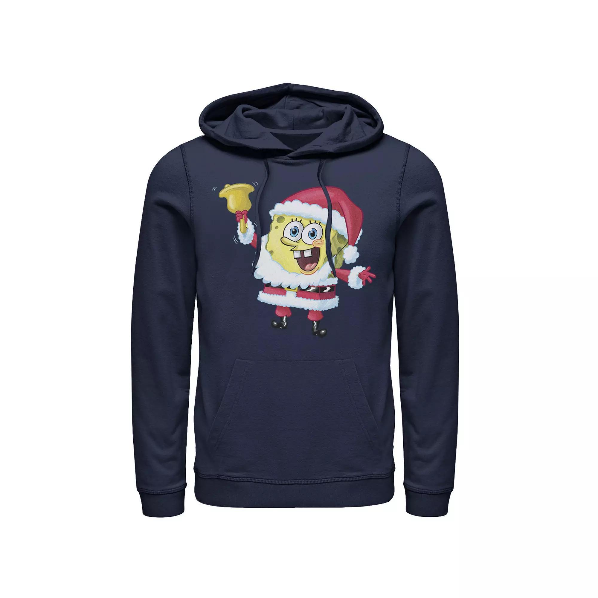 Men's Nickelodeon SpongeBob SquarePants Santa Claus Hoodie, Size: XL, Grey Heather Product Image