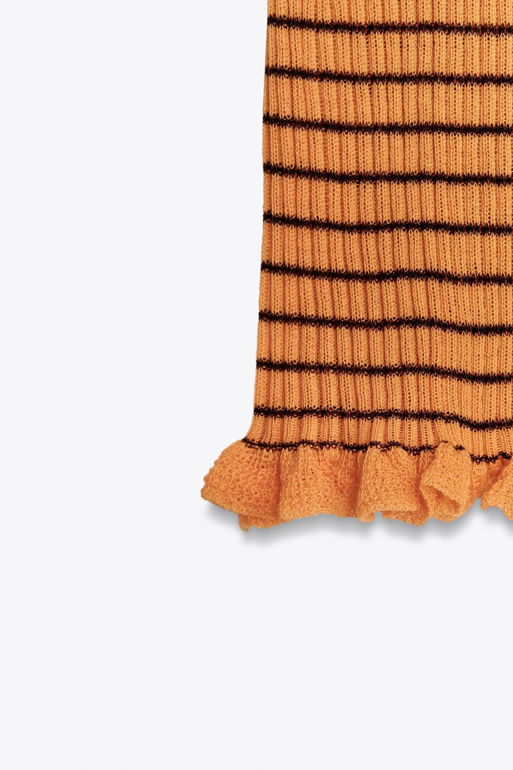 STRIPED RIB KNIT TOP Product Image