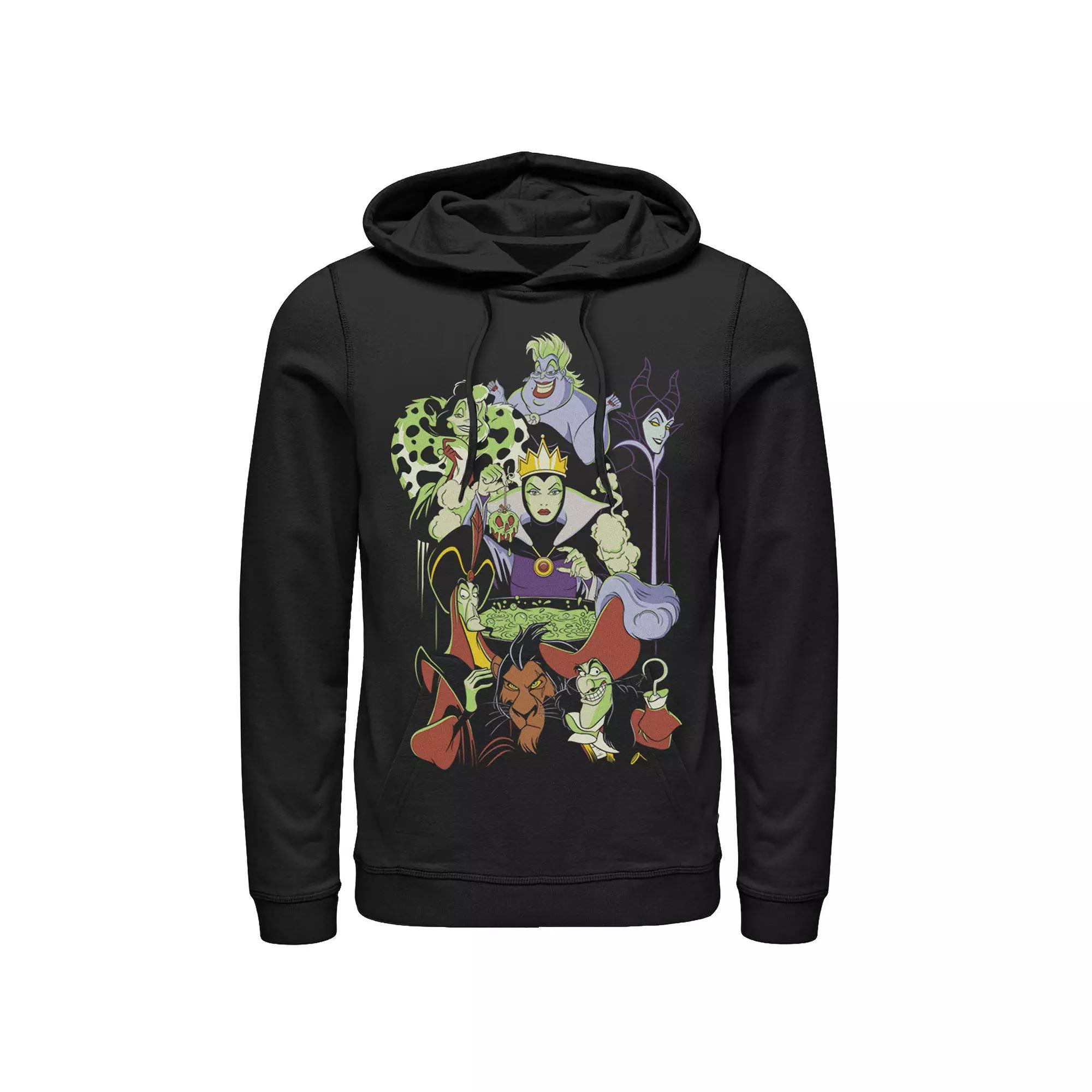 Disney Villains Men's Cauldron Group Shot Hoodie, Size: XXL, Black Product Image