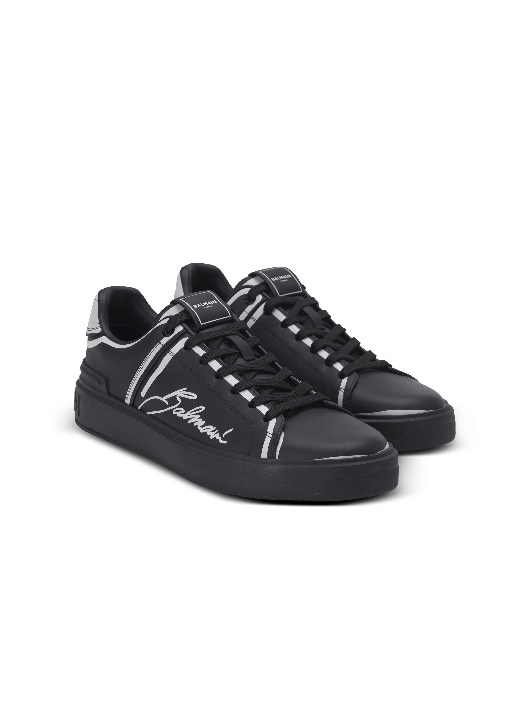 B-Court printed calfskin trainers  Product Image