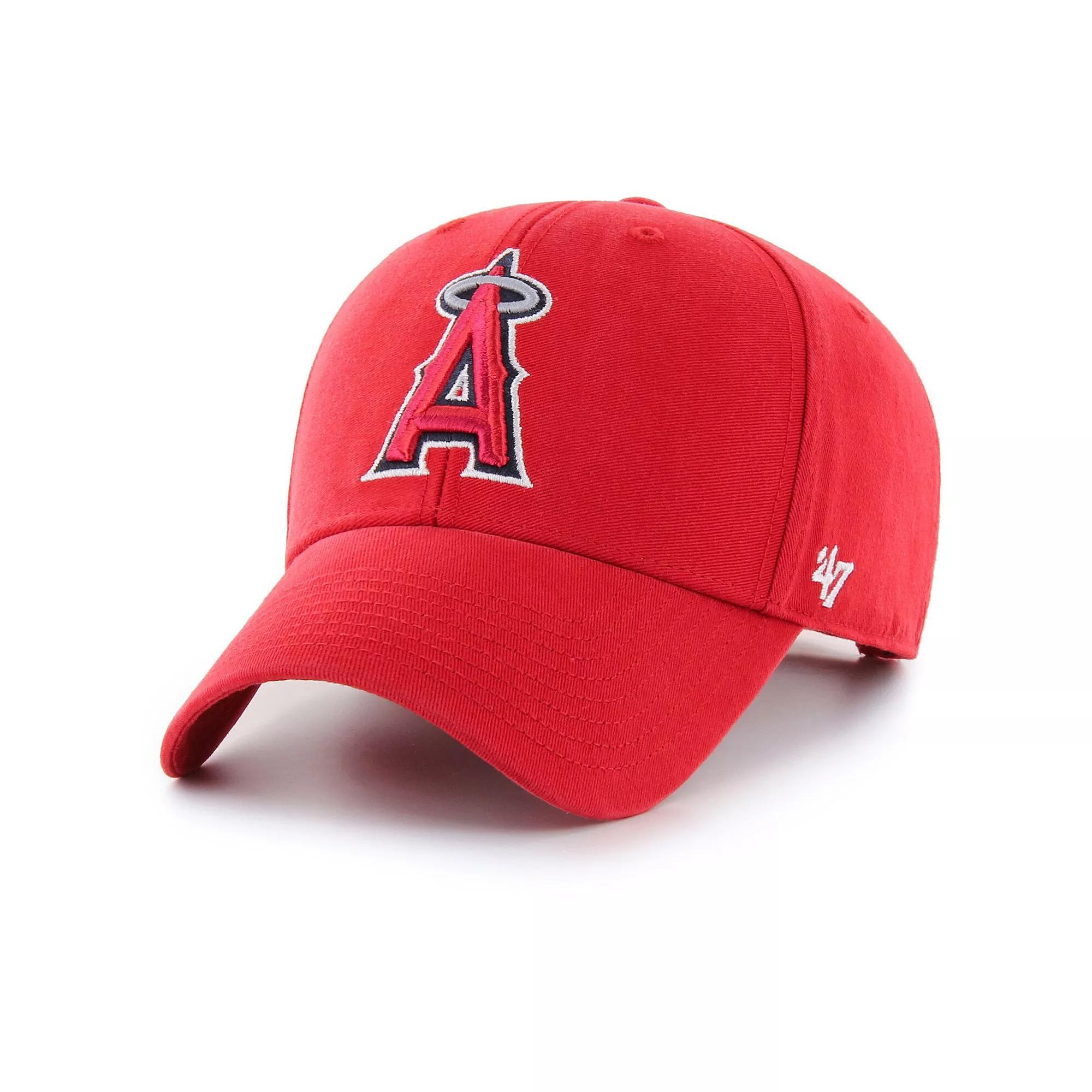 Men's '47 Red Los Angeles Angels Legend MVP Adjustable Hat Product Image