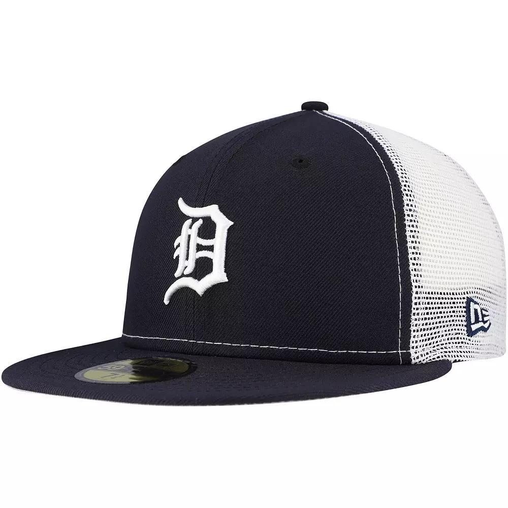 Men's New Era Navy Detroit Tigers Team Color 59FIFTY Trucker Fitted Hat, Size: 7 1/4, Blue Product Image