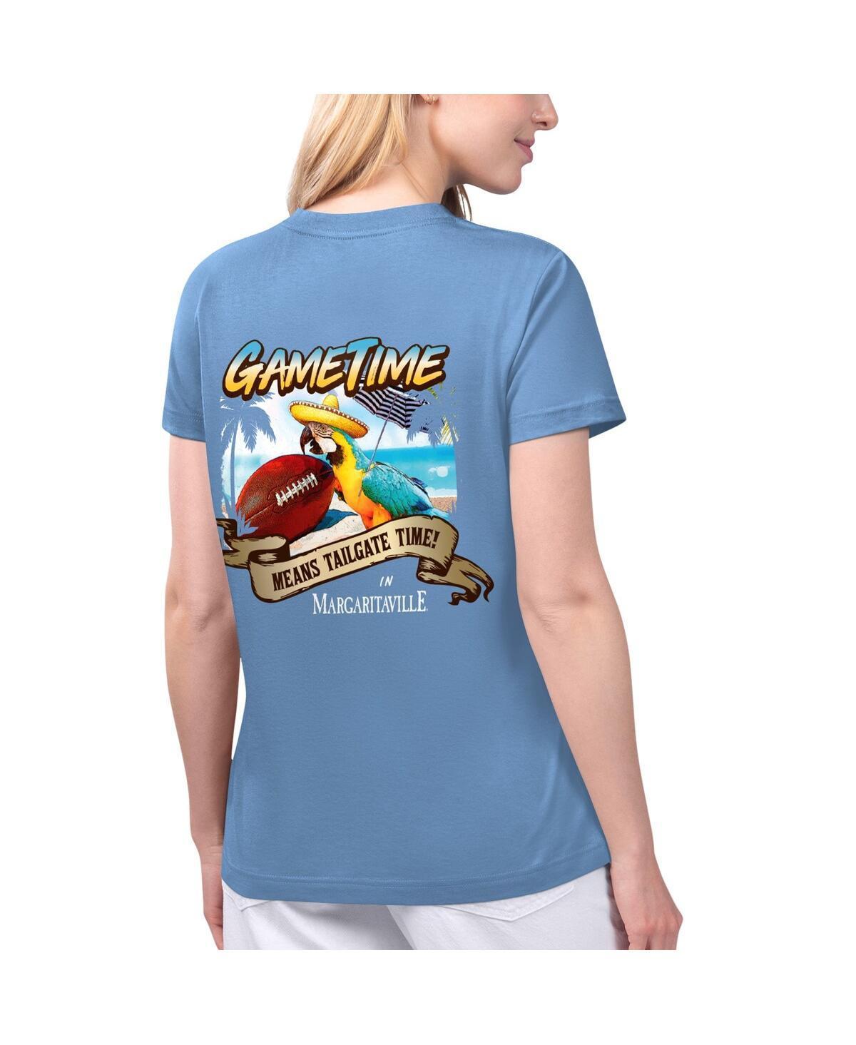 Womens Margaritaville Los Angeles Chargers Game Time V-Neck T-Shirt Product Image