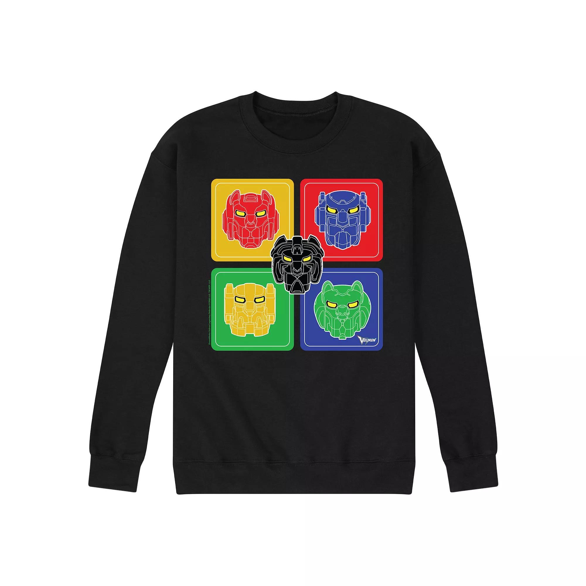 Men's Voltron Voltron Heads Fleece Sweatshirt, Size: Small, Black Product Image