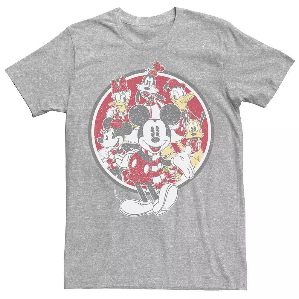 Disney's Mickey Mouse and Friends Cast Logo Men's Tee, Size: Large, Athletic Grey Product Image