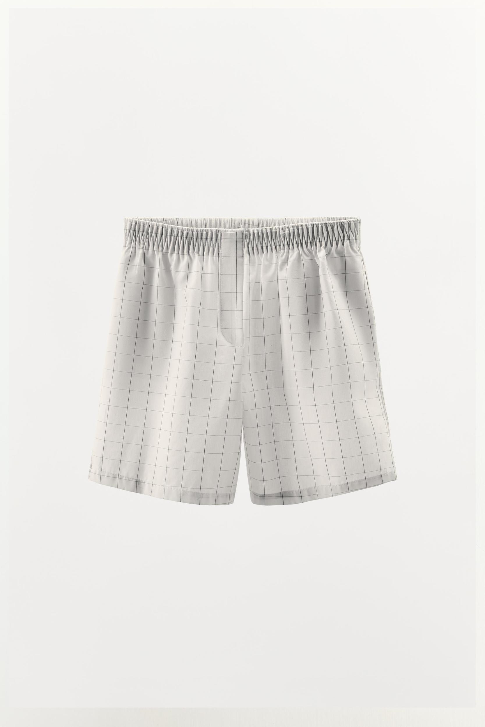 CHECKED COTTON SHORTS Product Image