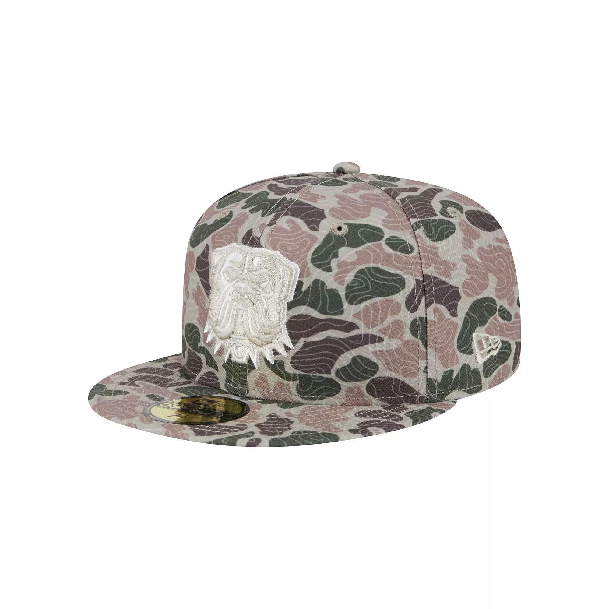 Men's New Era  Cleveland Browns Geo Camo 59FIFTY Fitted Hat, Size: 7 7/8, Green Product Image