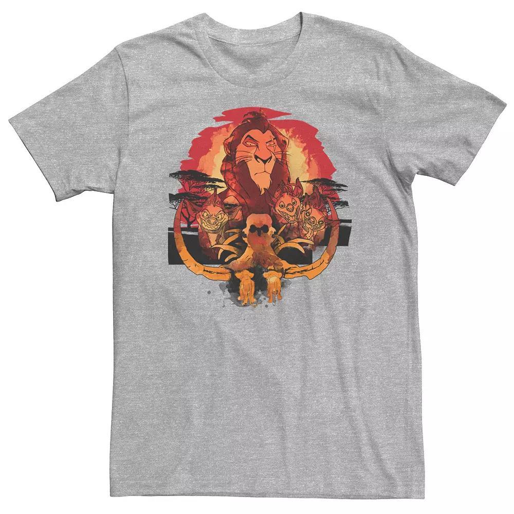 Big & Tall Disney The Lion King Scar Watch Simba Nala Dark Watercolor Tee, Men's,  Product Image