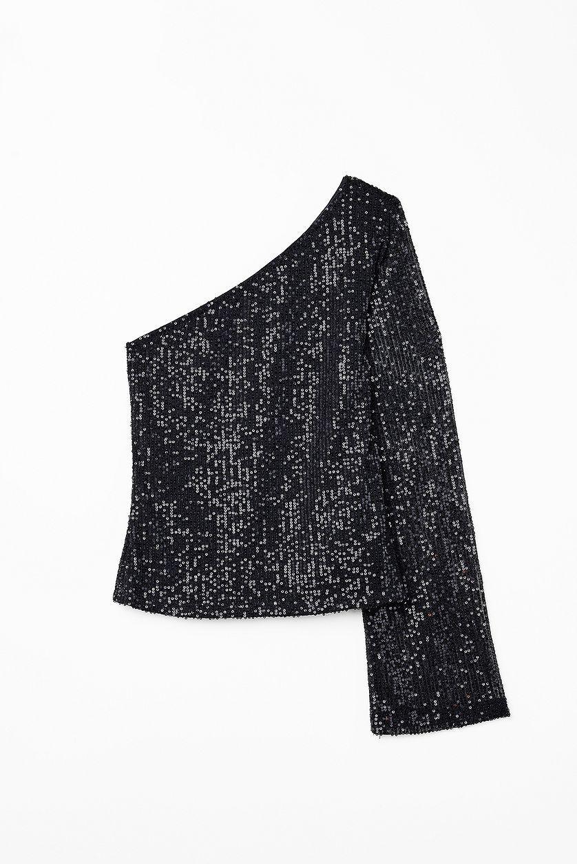 One Shoulder Sequin Top Product Image