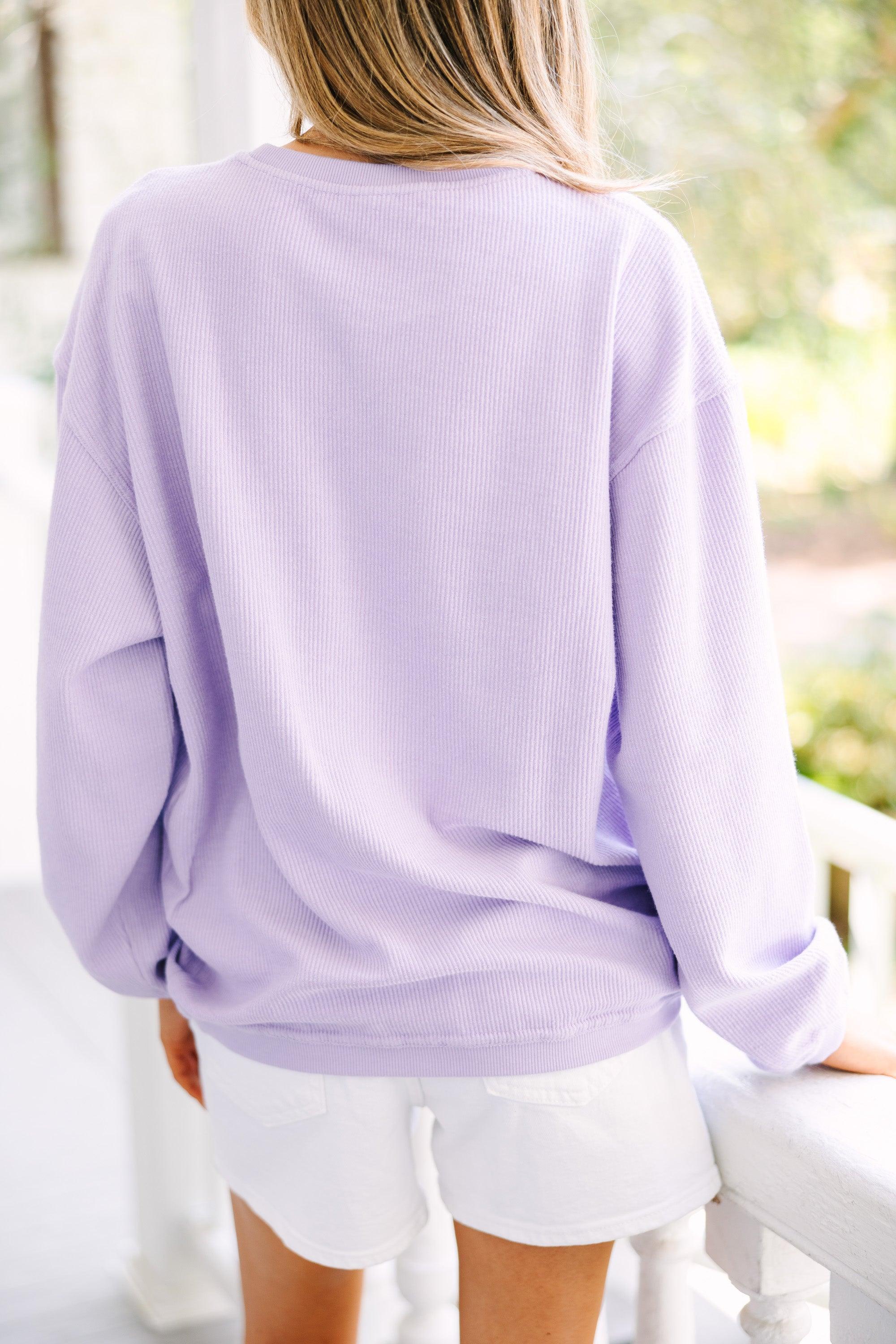 Coffee Teach Repeat Puff Vinyl Lilac Purple Graphic Corded Sweatshirt Female Product Image