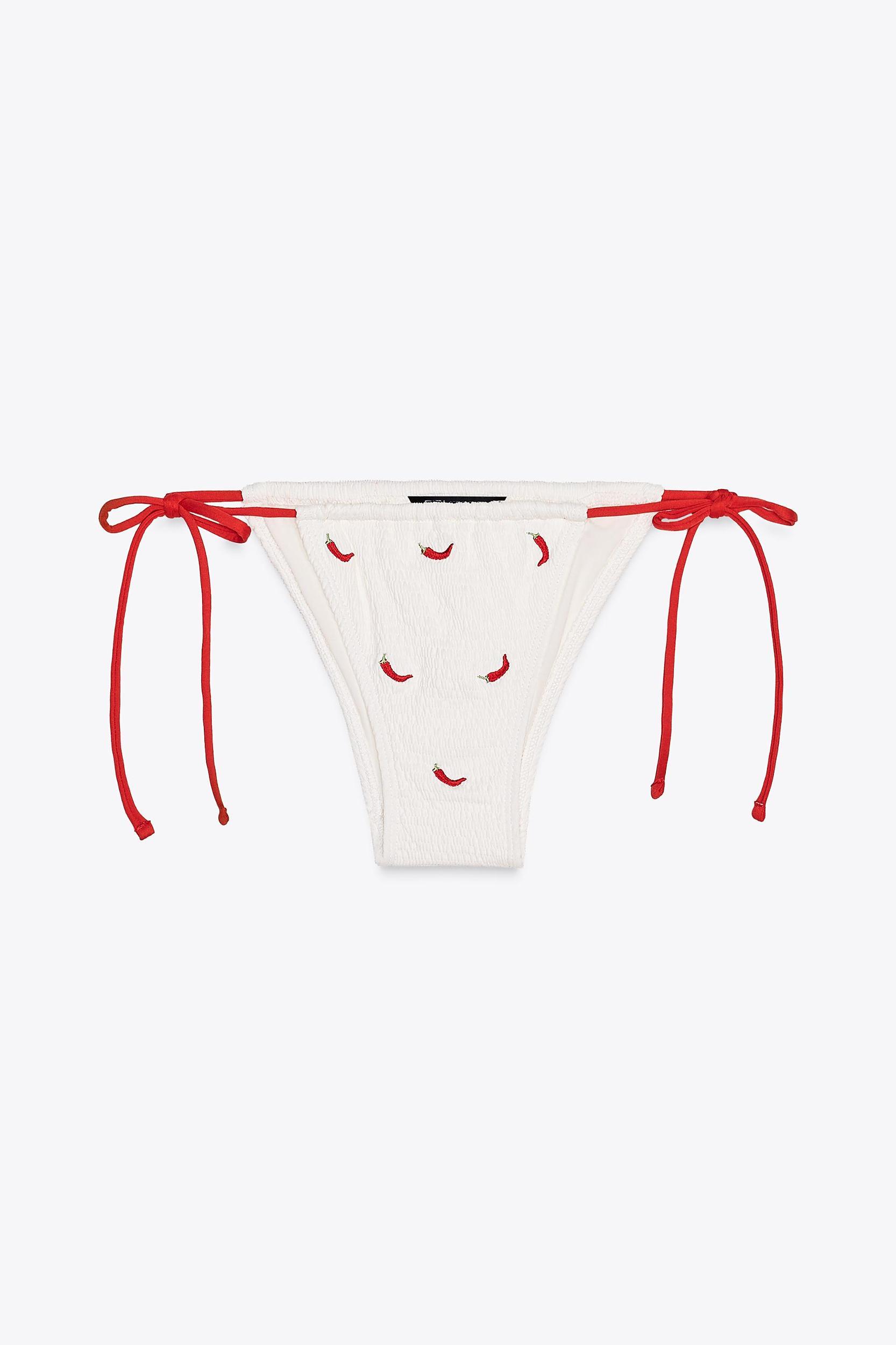 EMBROIDERED BIKINI BOTTOMS Product Image