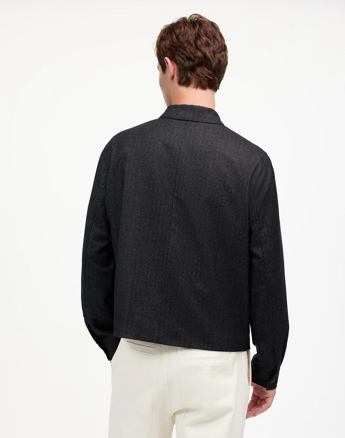 Wool Zip-Front Jacket in Italian Fabric Product Image