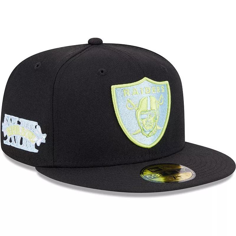 Mens New Era Black Las Vegas Raiders Multi 59FIFTY Fitted Hat Product Image