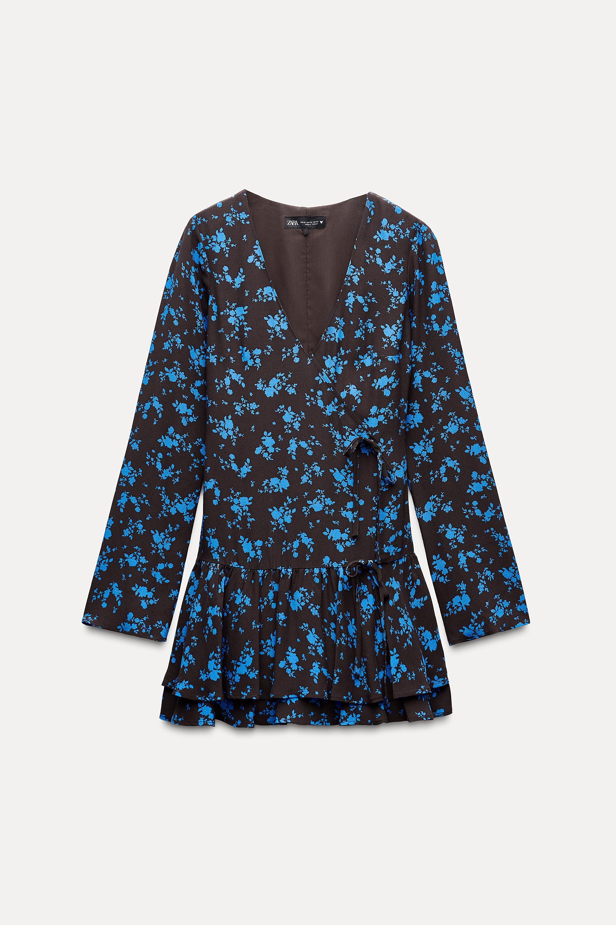 FLORAL PRINT TIED DRESS Product Image