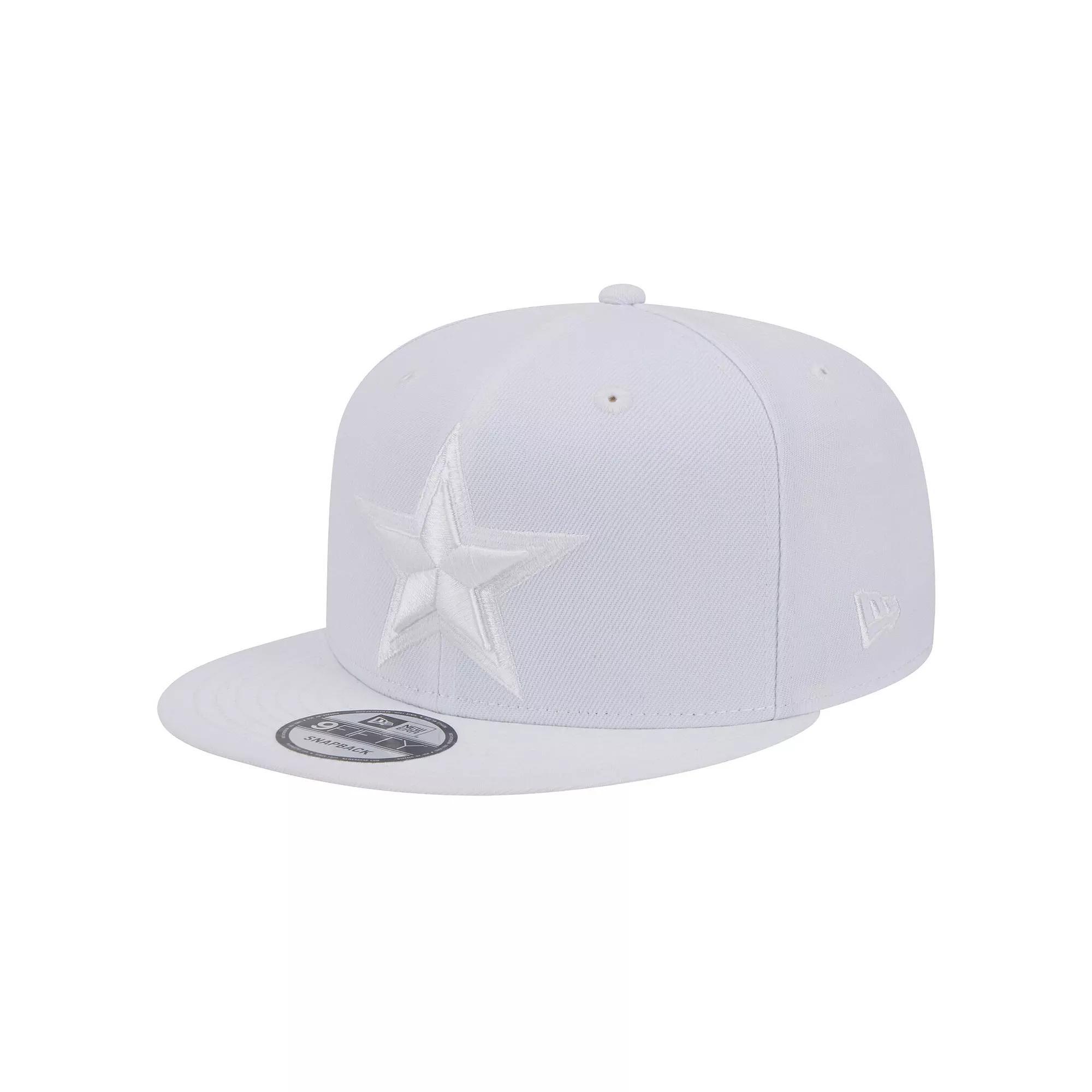 Men's New Era Dallas Cowboys Main White on White 9FIFTY Snapback Hat Product Image