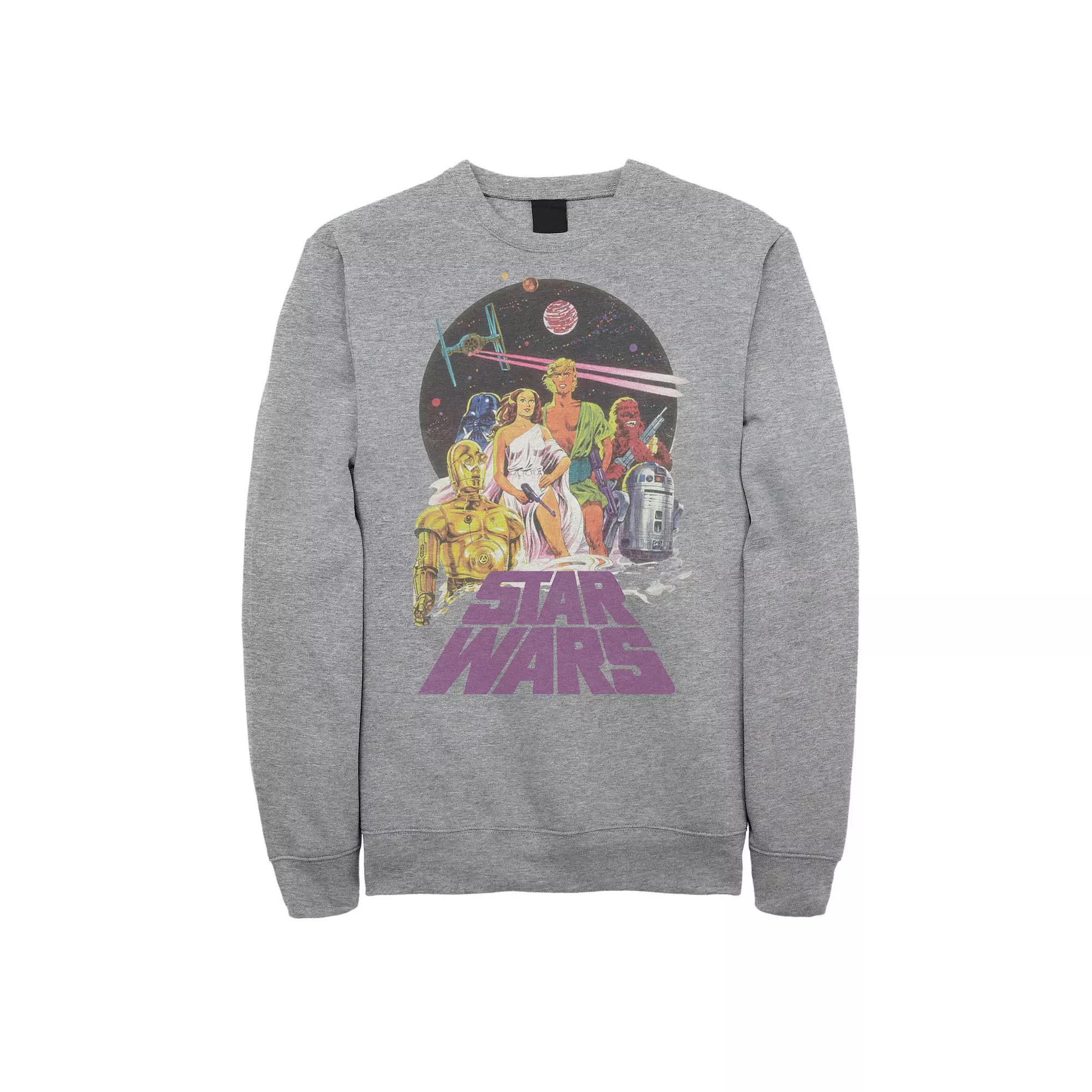 Big & Tall Star Wars Group Shot Battle Logo Sweatshirt, Men's,  Product Image