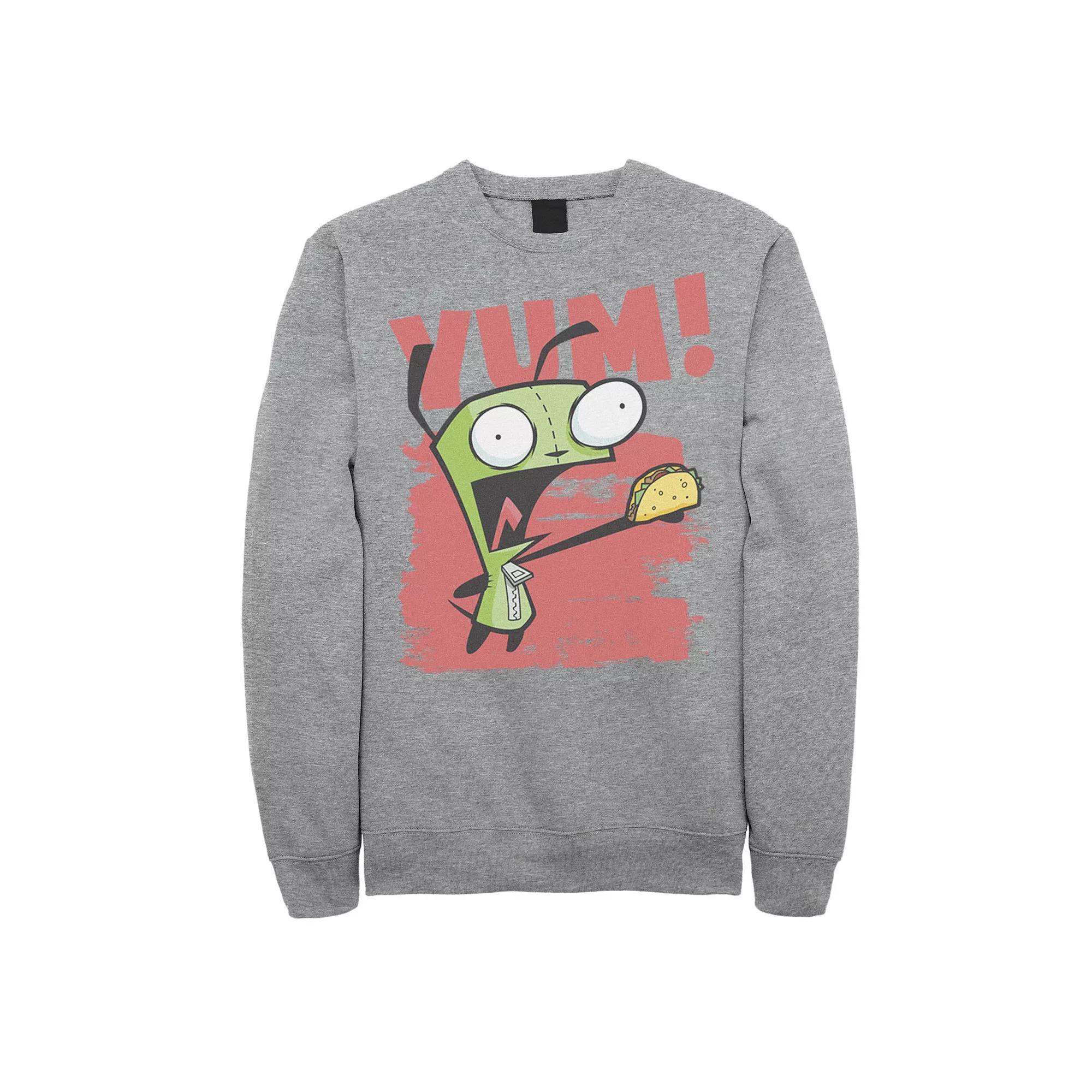 Men's Nickelodeon Invader Zim Gir Screaming Yum! Taco Portrait Fleece,  Product Image