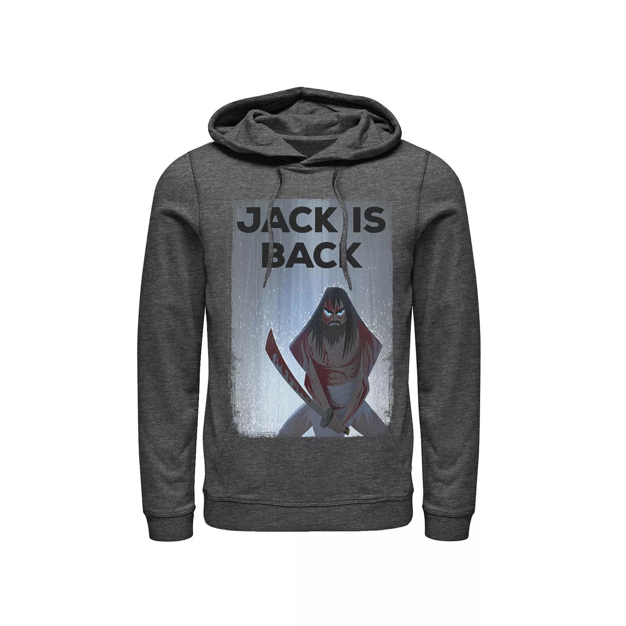 Mens Cartoon Network Samurai Jack The Jack Is Back Rainwaters Hoodie Grey Heather Product Image