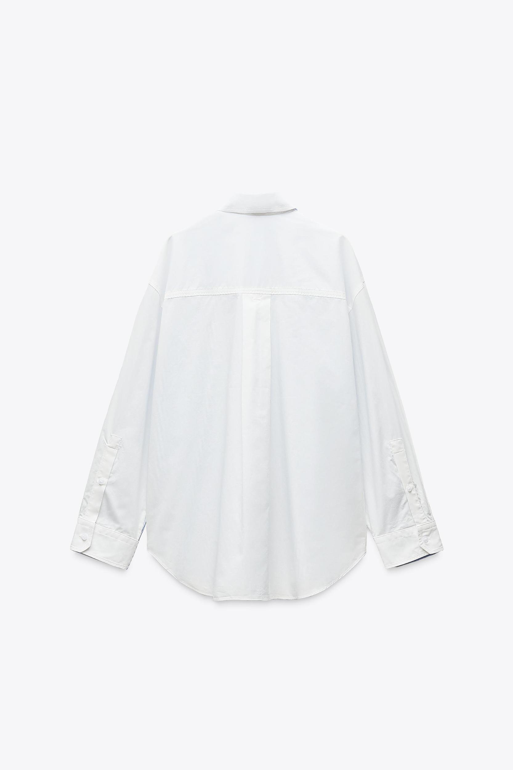 OVERSIZED STRIPED POPLIN SHIRT Product Image