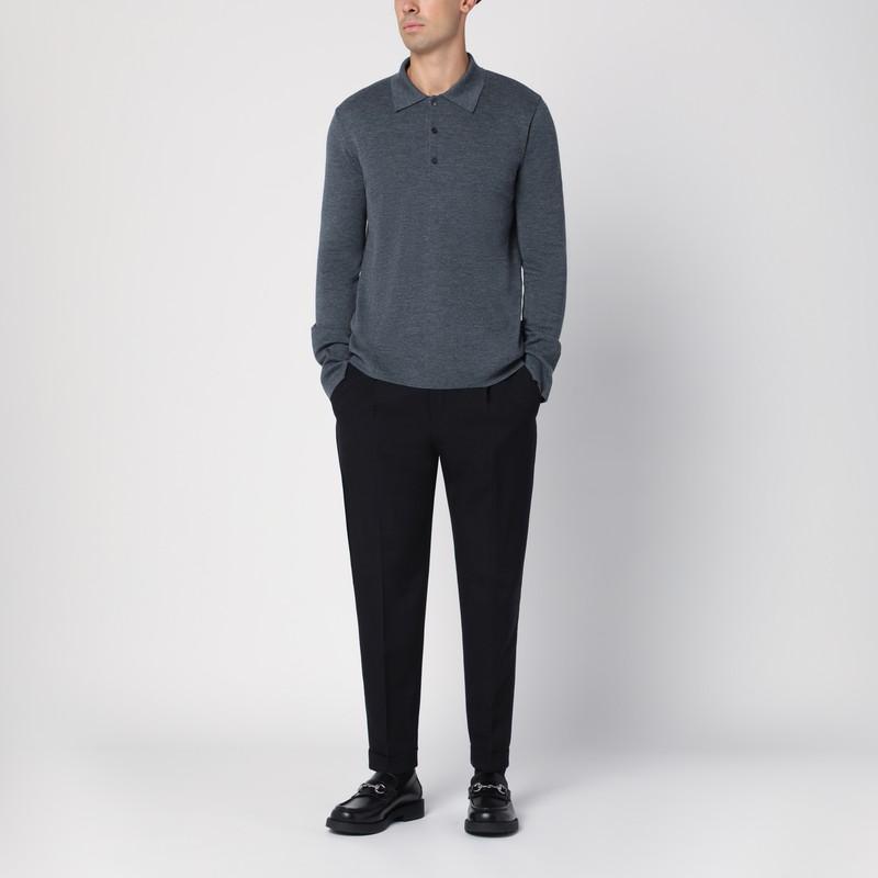 PT TORINO Black Virgin Wool Rebel Trousers Product Image