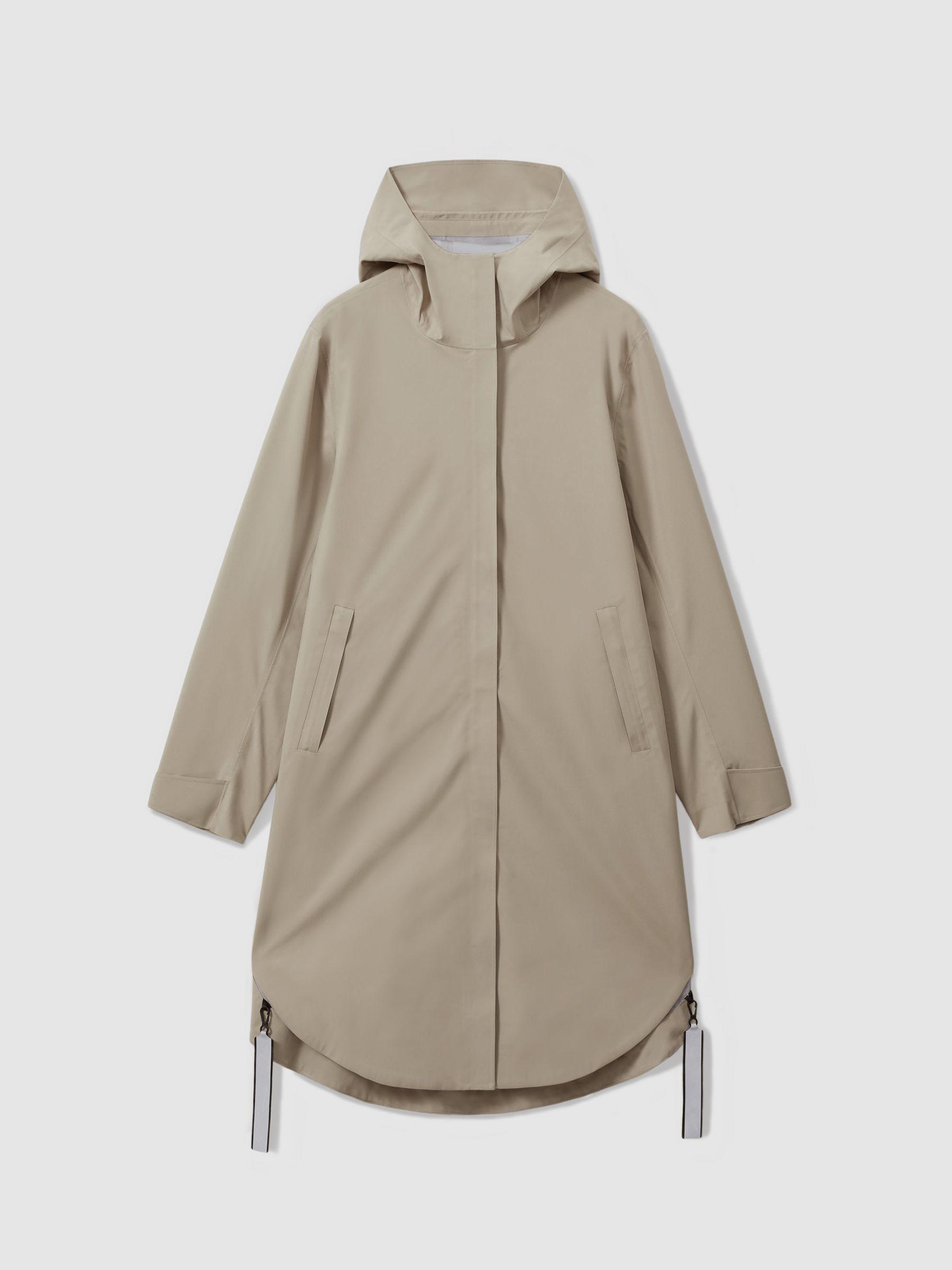 Scandinavian Edition Hooded Cape Raincoat in Khaki Product Image