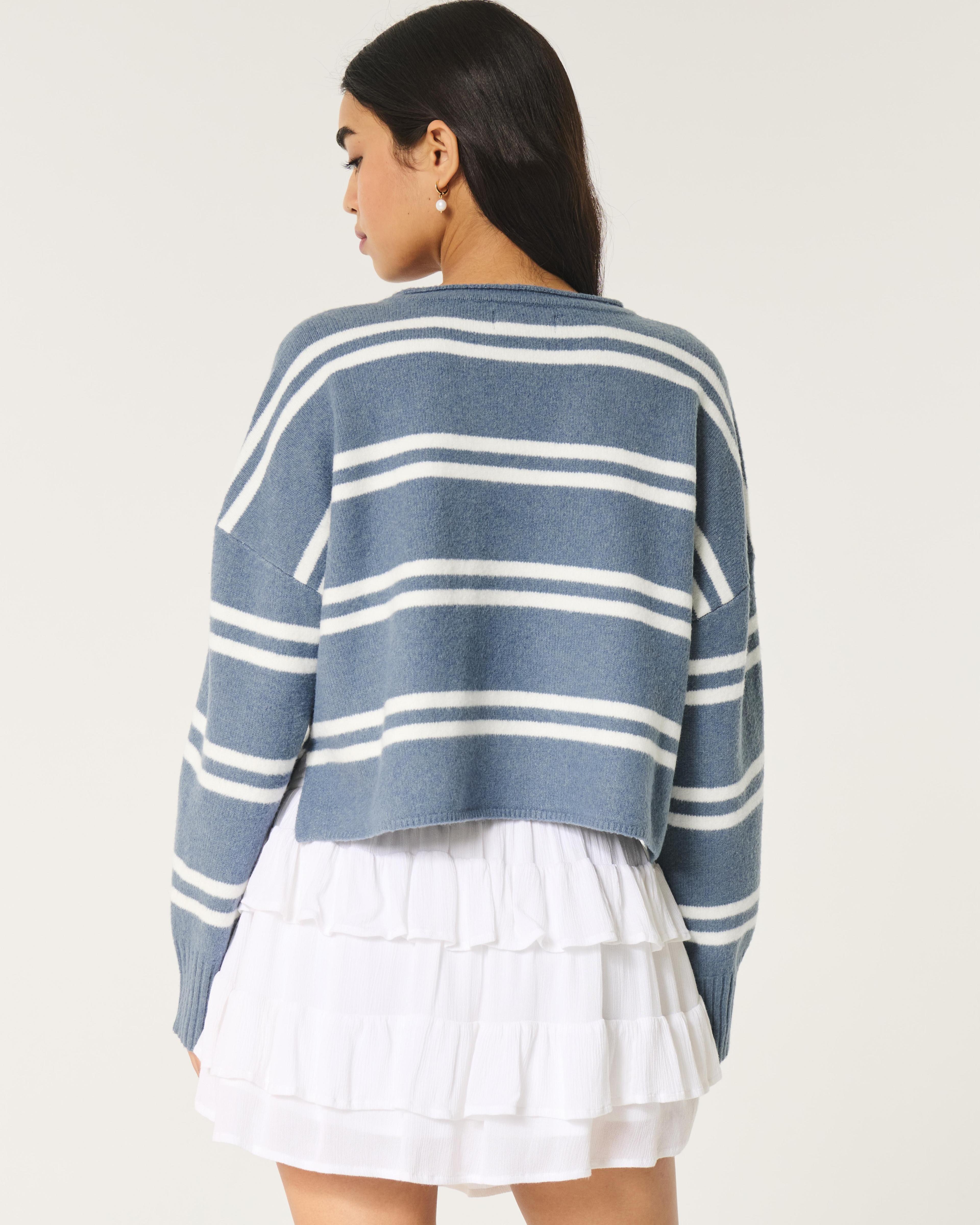 Hollister Comfy Cloud Boxy Notch-Neck Sweater Product Image