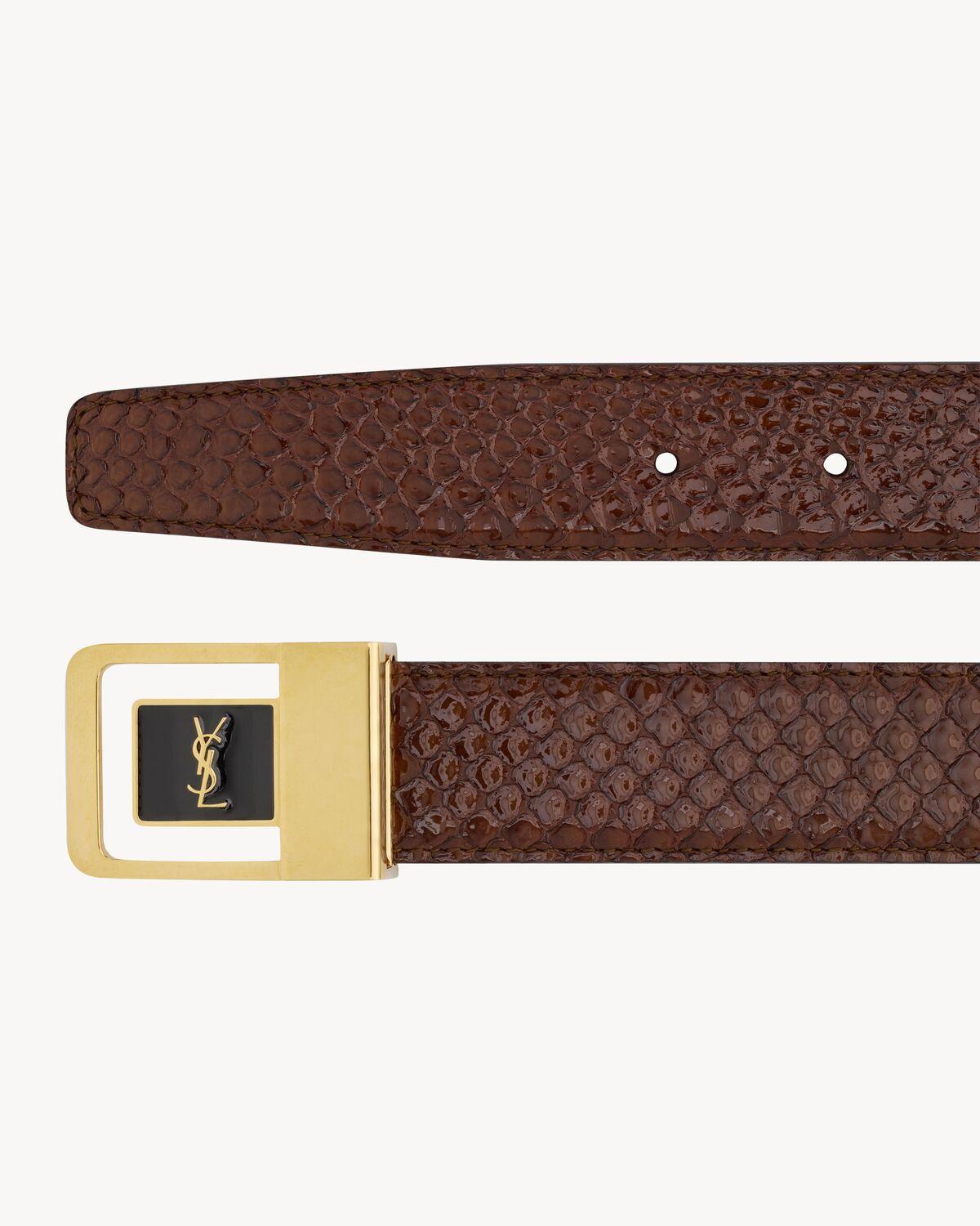 LA 66 buckle belt in python | Saint Laurent | YSL.com Product Image