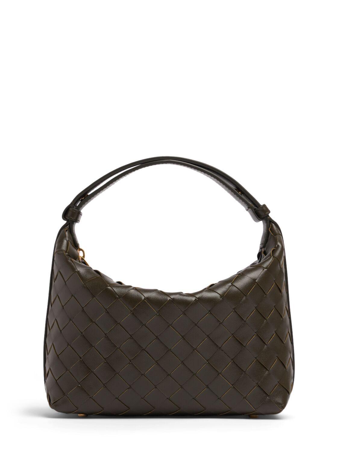 BOTTEGA VENETA Mini Wallace Leather Shoulder Bag In Kaki Product Image