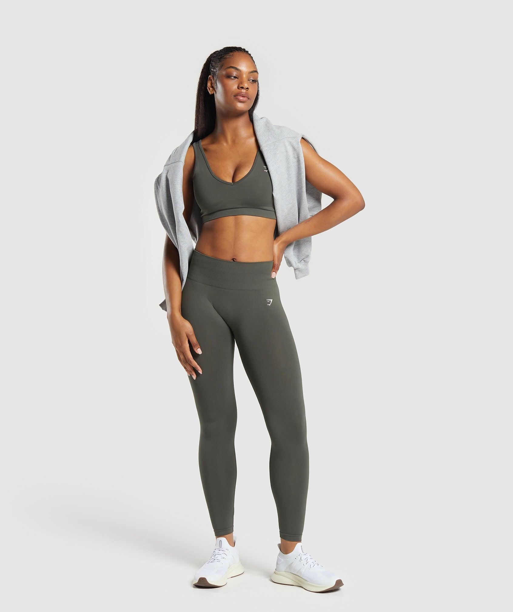 Gymshark Everyday Seamless Sports Bra - Strength Green Female Product Image