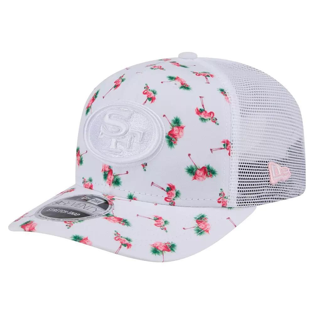 Men's New Era White San Francisco 49ers Adventure Flamingo Pattern 9SEVENTY Stretch-Snap Hat Product Image