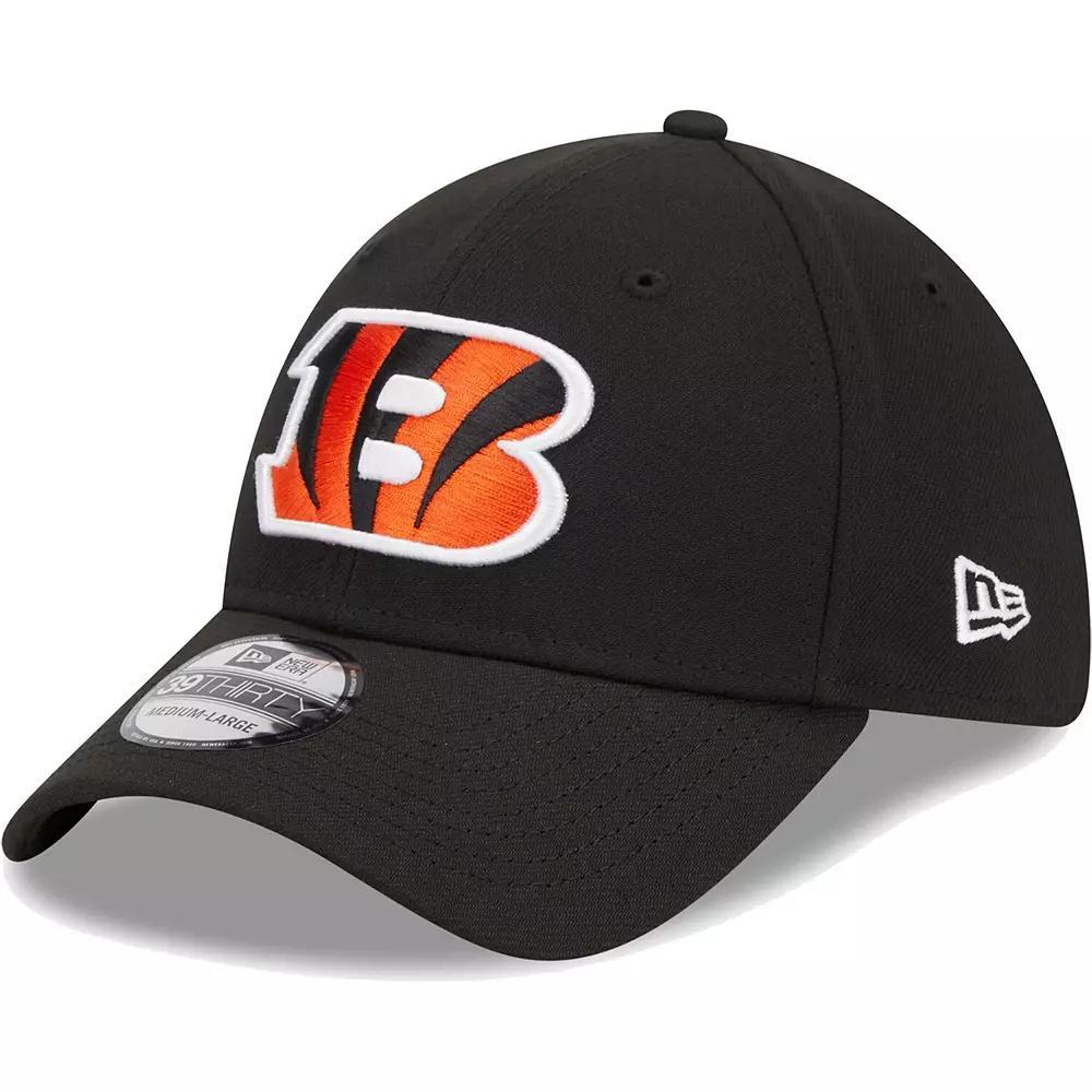 Men's New Era Black Cincinnati Bengals  Main 39THIRTY Flex Hat, Size: Medium/Large Product Image