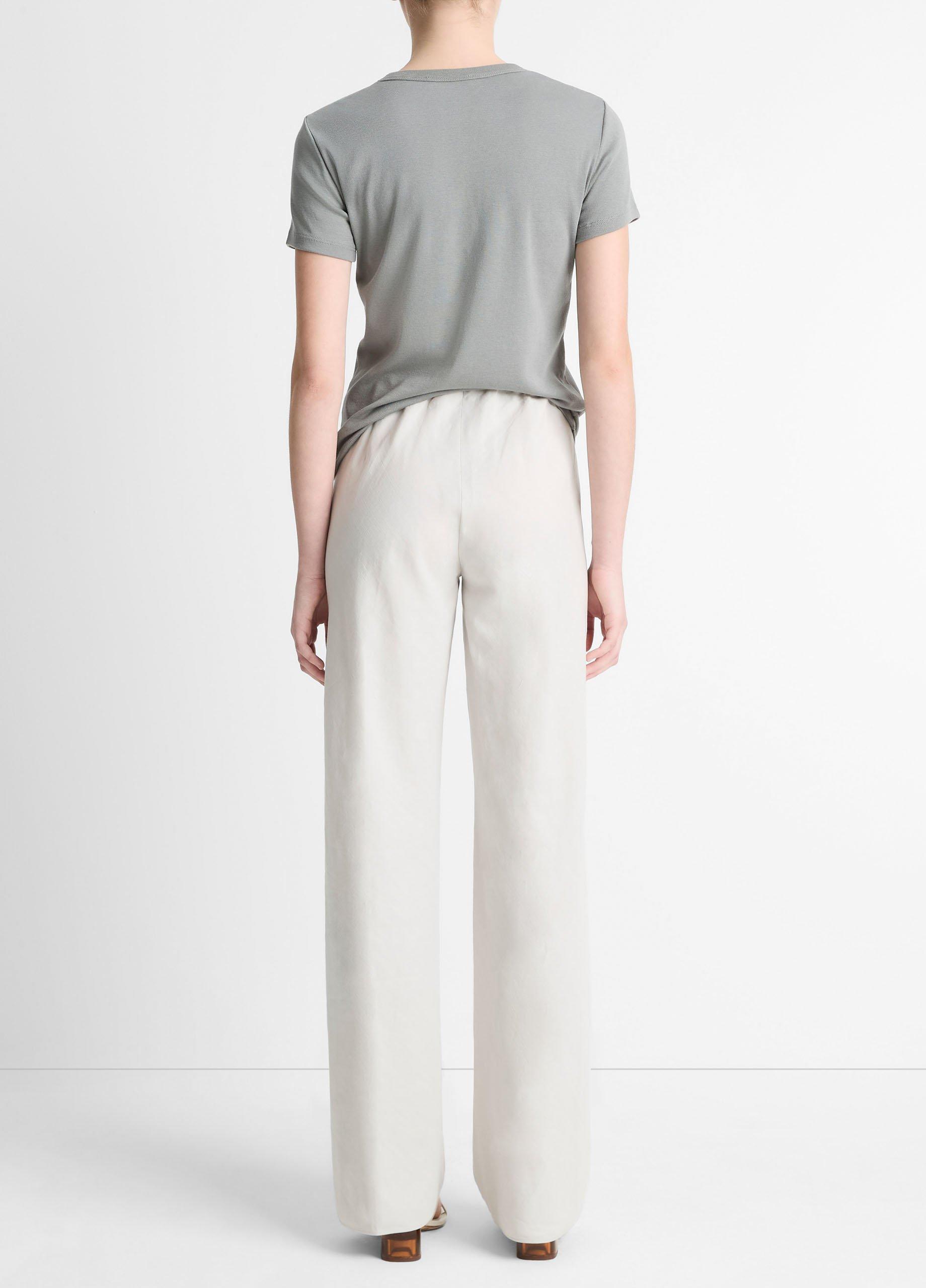 Cotton-Blend High-Waist Bias Pant Product Image