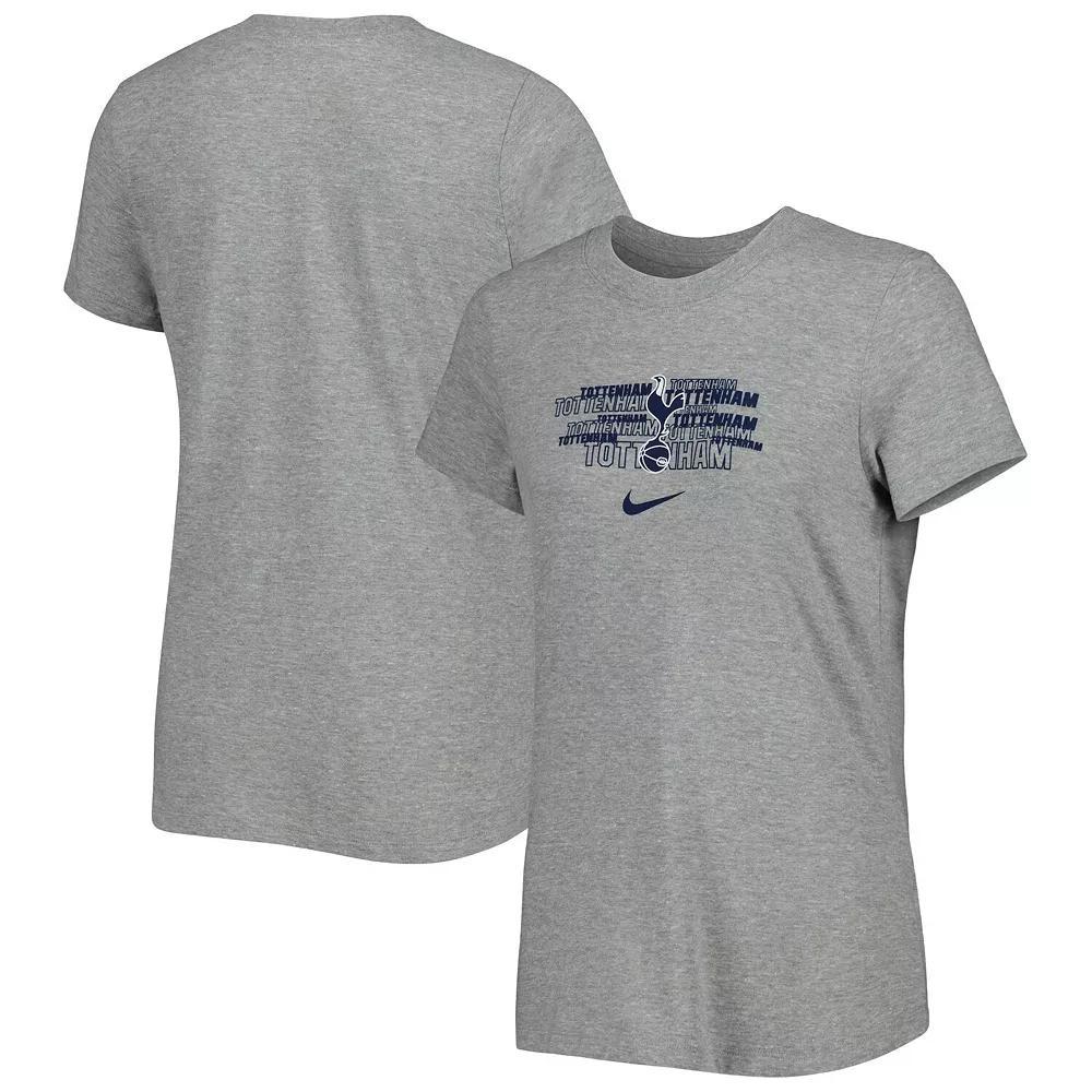 Women's Nike Gray Tottenham Hotspur Varsity Space-Dye T-Shirt, Size: XL, Tot Grey Product Image