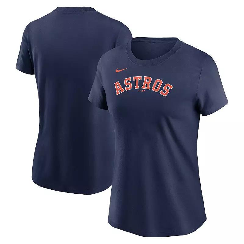 Women's Nike Navy Houston Astros Wordmark T-Shirt, Size: XL, Blue Product Image