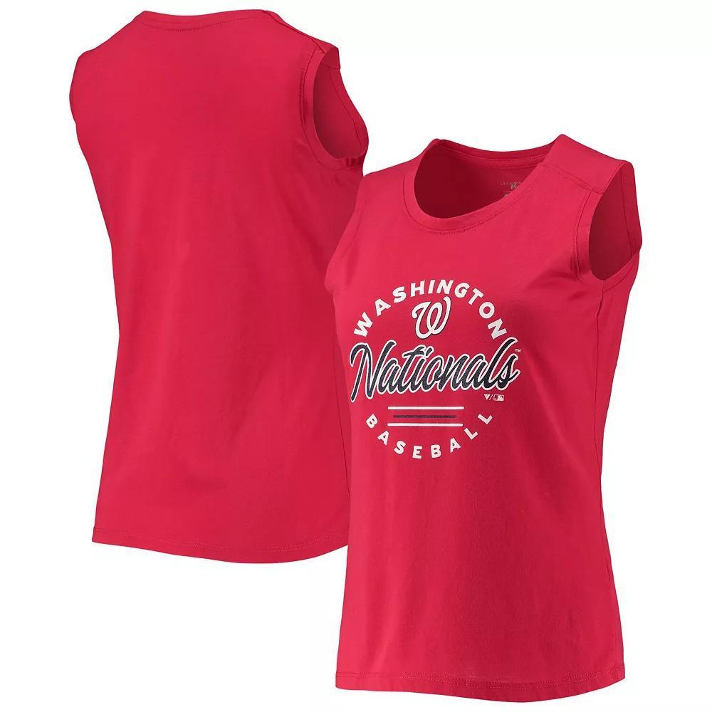 Women's Levelwear Red Washington Nationals Macy Tank Top, Size: Medium Product Image