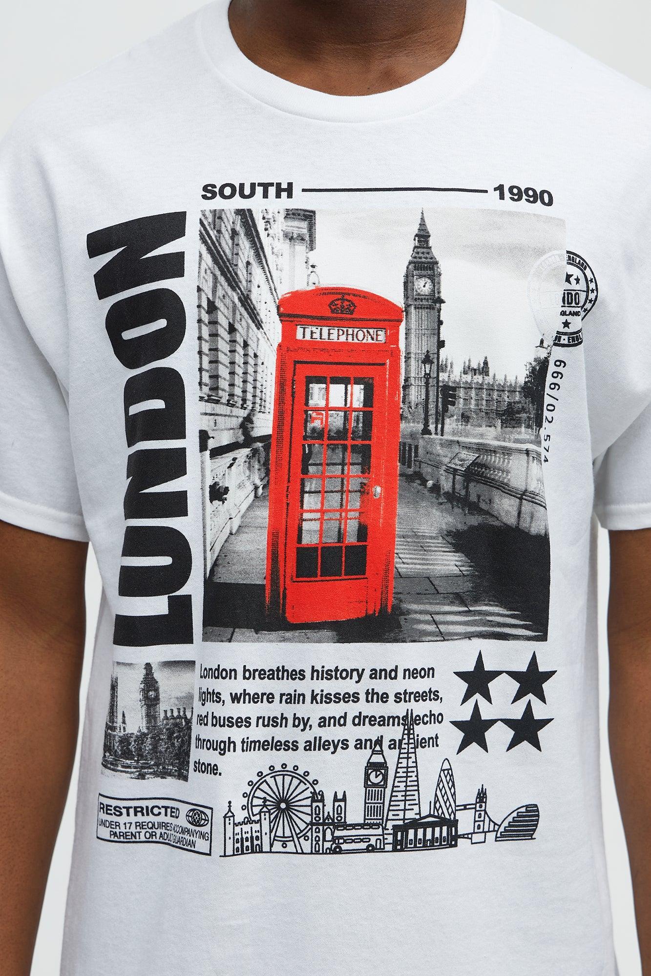 Midnight In London Short Sleeve Tee - White Male Product Image