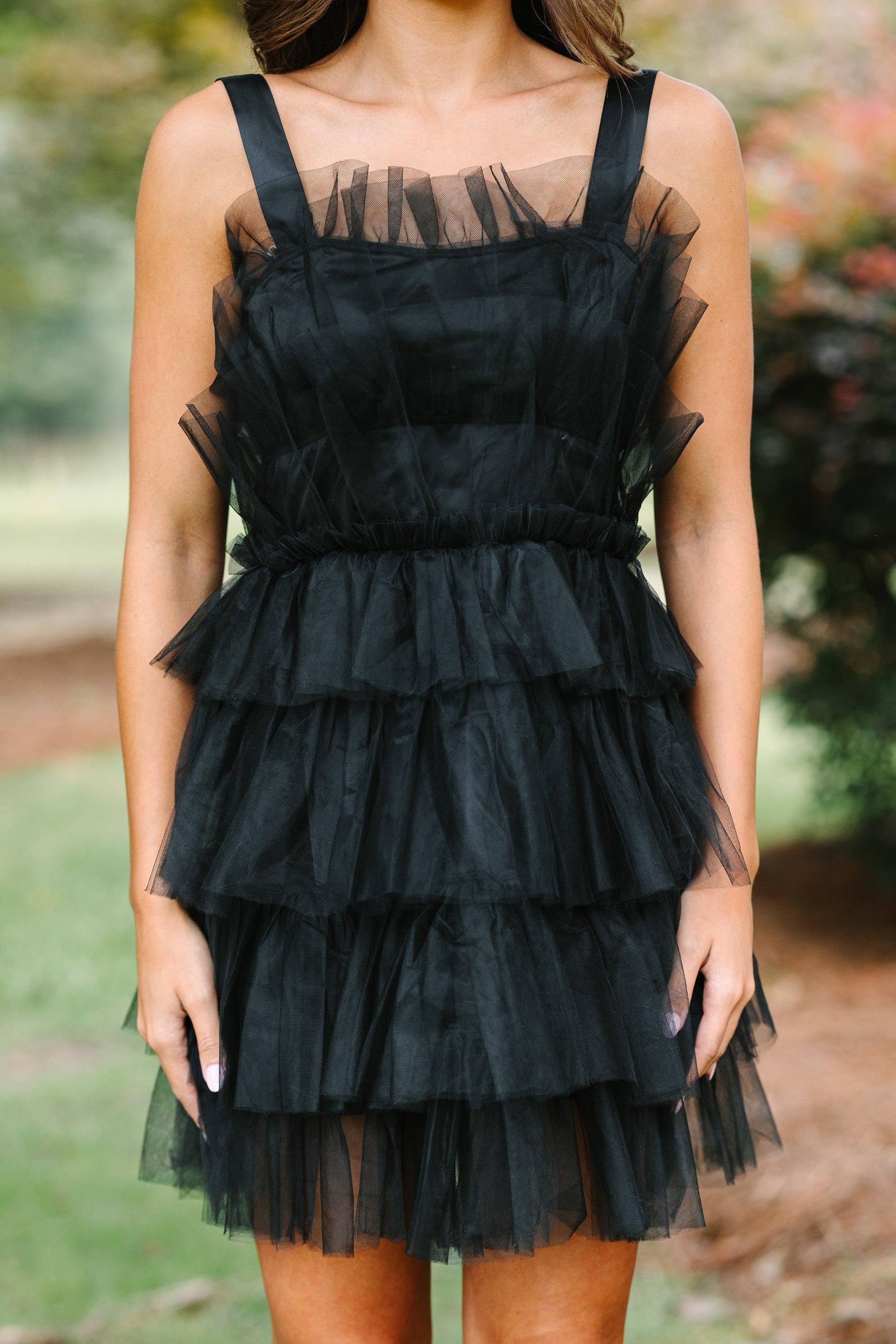 Doing The Most Black Tulle Dress Female Product Image