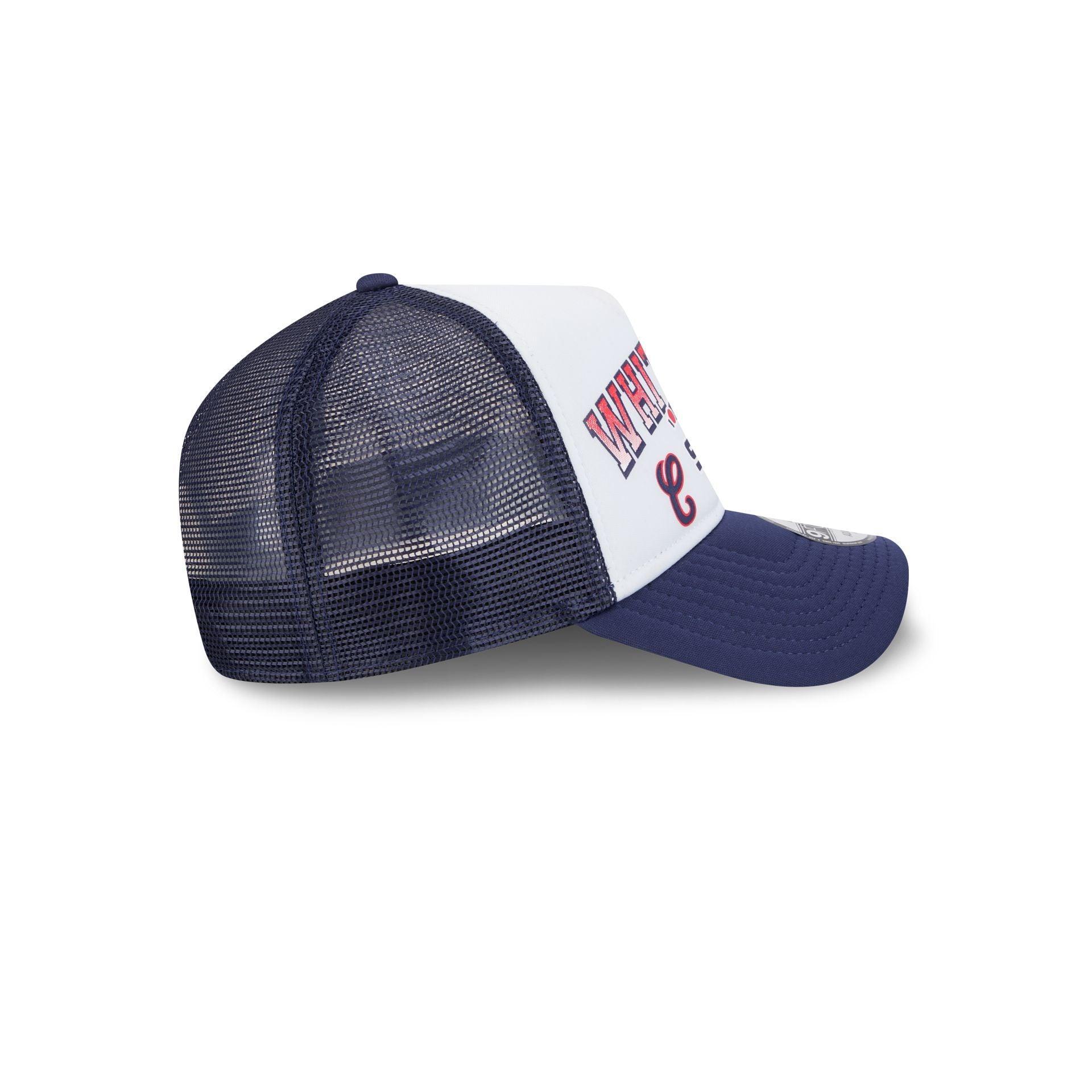 Boston Red Sox White Crown 9FORTY A-Frame Trucker Hat Male Product Image