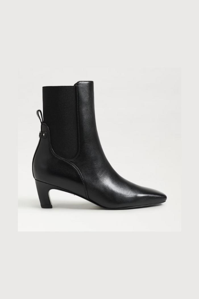 Margo Kitten Heel Bootie - Black Gloss Leather Product Image