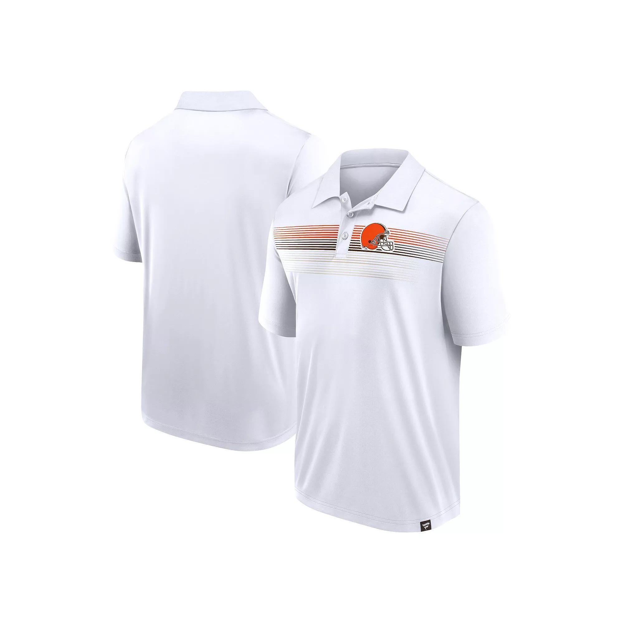 Men's Fanatics White Cleveland Browns Big & Tall Sublimated Polo,  Product Image