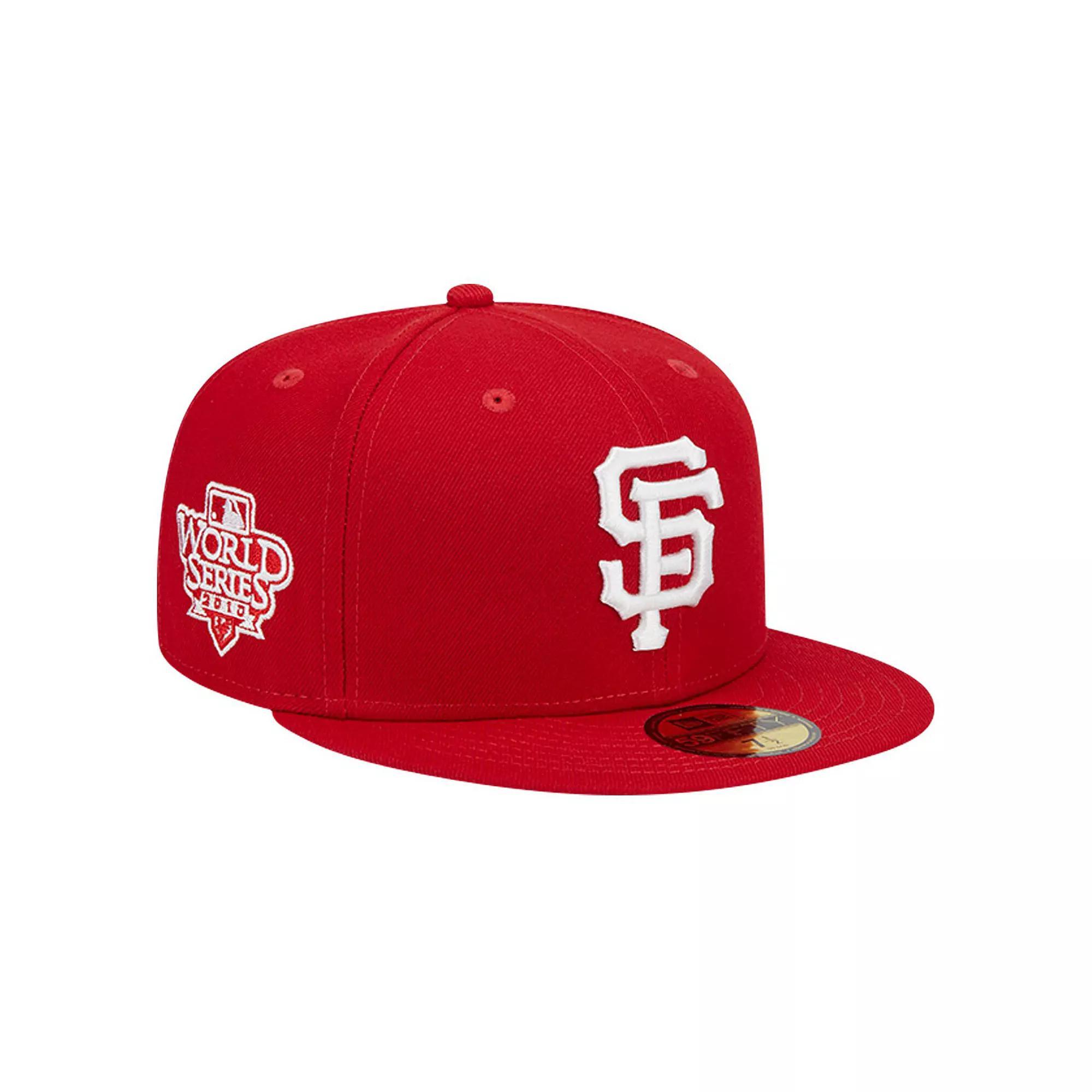 Men's New Era Red San Francisco Giants Logo 59FIFTY Fitted Hat,  Product Image