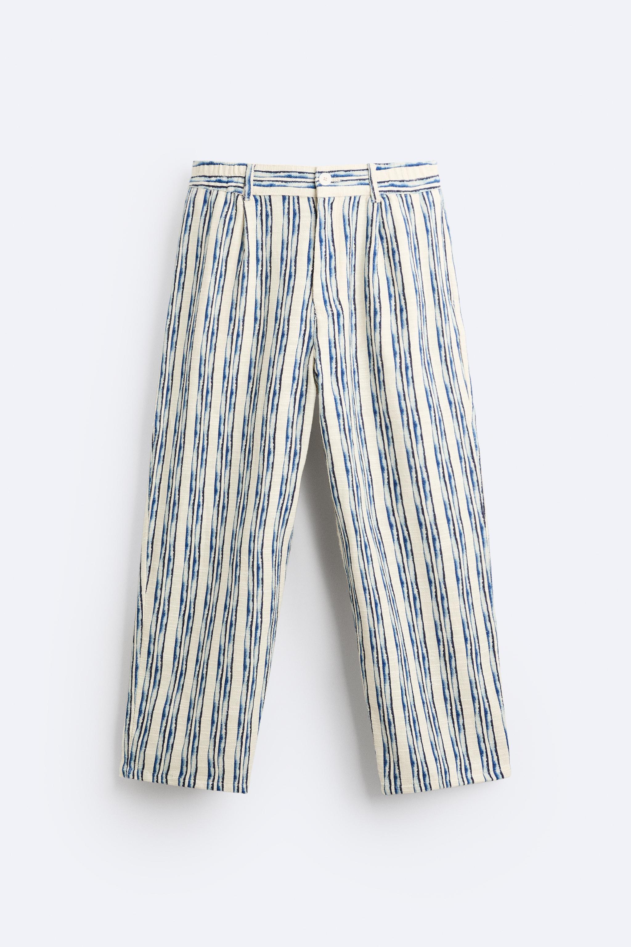 STRIPED JACQUARD PANTS Product Image