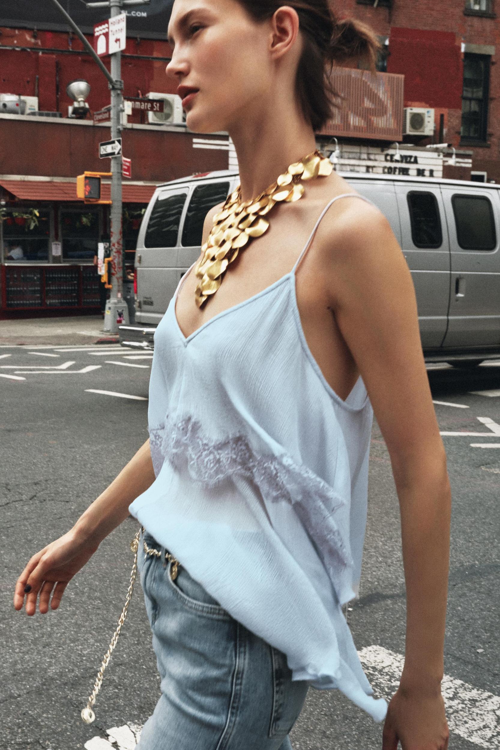 LACE TRIM CAMISOLE TOP Product Image