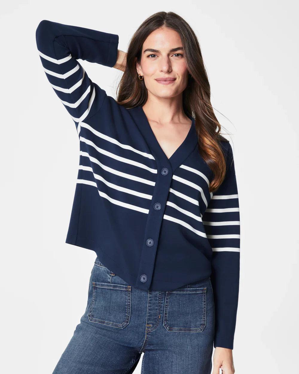 SPANX AirEssentials Striped Cardigan Product Image