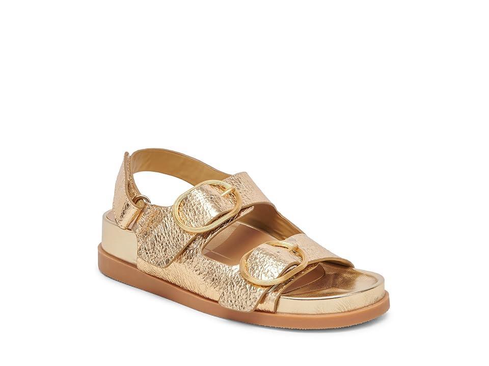 Dolce Vita Starla (Gold Distressed Leather) Women's Sandals Product Image