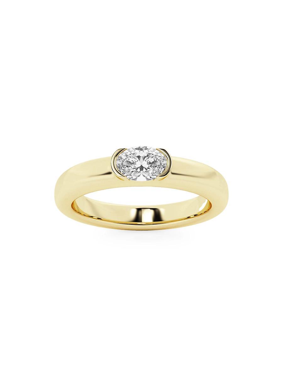 Womens 14K Gold & 0.50 TCW Lab-Grown Diamond Stackable Ring Product Image